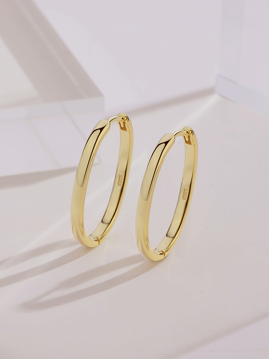 20mm Hoop Earrings 18k Gold Plated